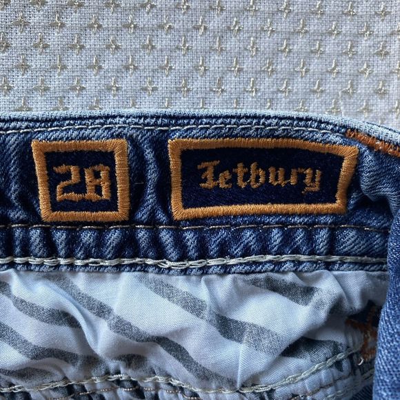 Rock Revival Jeans Women's 28 Easy Straight Tetbury Flap Pocket Bling Low Rise - Picture 10 of 16